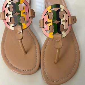 Tory Burch Pastel Rainbow Miller Sandals 7.5